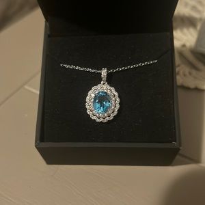 Blue topaz necklace